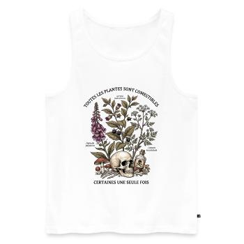 Herbier des Plantes Toxiques - Débardeur bio Premium Homme - blanc - Devant - Michal (187cm)