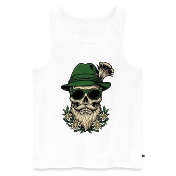 Traditional costumes substitute Volksfest Bayern Geschen - Men's Premium Organic Tank Top - white - Front - Michal (187cm)