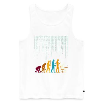 Programmers – Coding Developers & Computer Scientists - Men's Premium Organic Tank Top - white - Front - Michal (187cm)