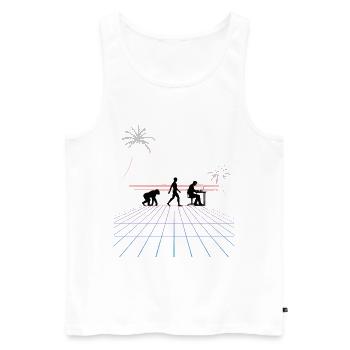 Programmers – Coding Developers & Computer Scientists - Men's Premium Organic Tank Top - white - Front - Michal (187cm)
