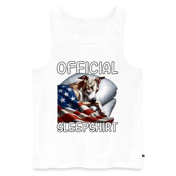 Greyhound US Sleep Shirt - Men's Premium Organic Tank Top - white - Front - Michal (187cm)