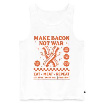 Breakfast Bacon Lovers Funny Brunch Coffee Food - Men's Premium Organic Tank Top - white - Front - Michal (187cm)