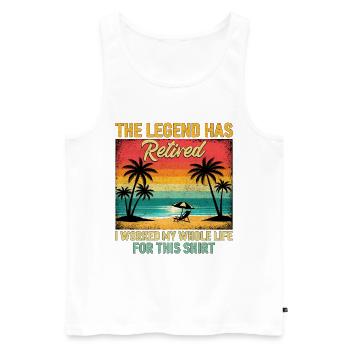retired I worked my whole life for this shirt - Men's Premium Organic Tank Top - white - Front - Michal (187cm)