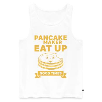 Petit-déjeuner Machine à Crêpes Prend Bons Moments - Débardeur bio Premium Homme - blanc - Devant - Michal (187cm)