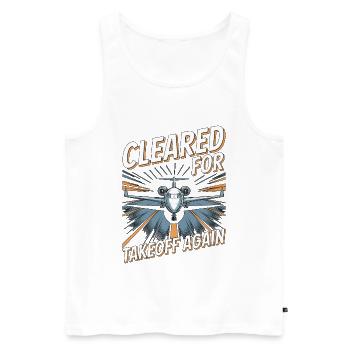 Private Pilot Cleared For Takeoff Private Aviation - Men's Premium Organic Tank Top - white - Front - Michal (187cm)