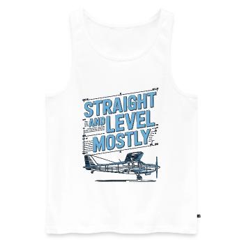 Private Pilot Straight And Level Flight Attendant - Men's Premium Organic Tank Top - white - Front - Michal (187cm)