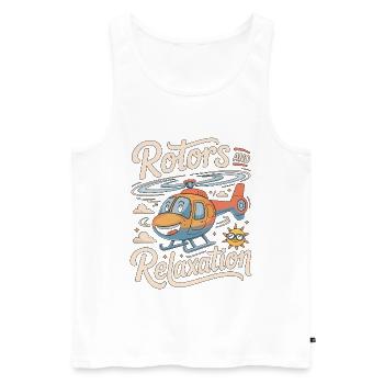 Rotors de pilote privé et aviation de relaxation - Débardeur bio Premium Homme - blanc - Devant - Michal (187cm)