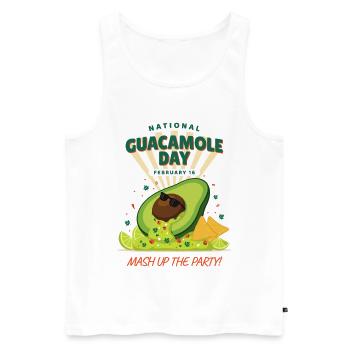 Journée nationale du guacamole - Débardeur bio Premium Homme - blanc - Devant - Michal (187cm)