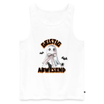 Mentalement absent | Chemise drôle d’Halloween - Débardeur bio Premium Homme - blanc - Devant - Michal (187cm)