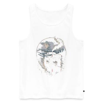 Rolling Coal - Men's Premium Organic Tank Top - white - Front - Michal (187cm)