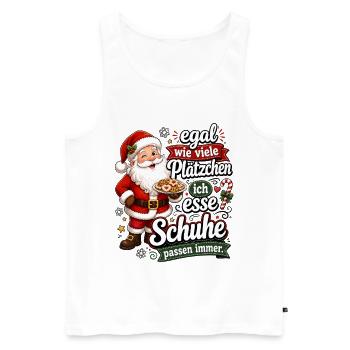 Egal wie viele Plätzchen Schuhe passen immer - Männer Premium Bio Tank Top - Weiß - Vorne - Michal (187cm)