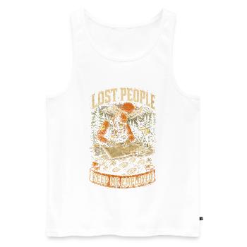 Rescue Team Lost People Keep My Employed - Men's Premium Organic Tank Top - white - Front - Michal (187cm)