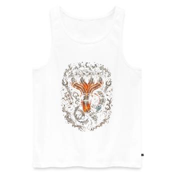 Charbon roulant - Débardeur bio Premium Homme - blanc - Devant - Michal (187cm)
