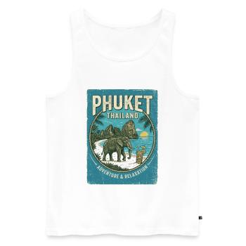 Phuket Thaïlande - Débardeur bio Premium Homme - blanc - Devant - Michal (187cm)