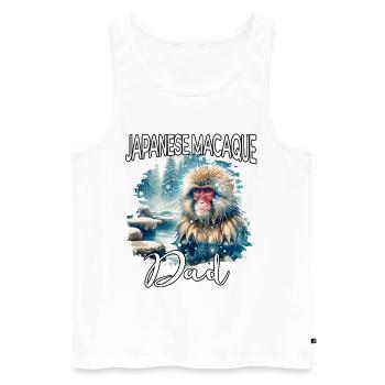 Japanmakak Papa - Männer Premium Bio Tank Top - Weiß - Vorne - Michal (187cm)