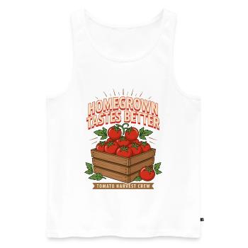 Maison a meilleur goût Tomato Crew - Débardeur bio Premium Homme - blanc - Devant - Michal (187cm)