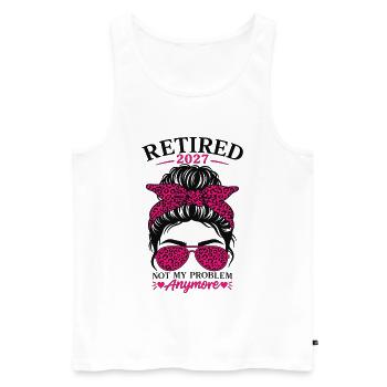 Retired 2027 Not My Problem Anymore - Men's Premium Organic Tank Top - white - Front - Michal (187cm)