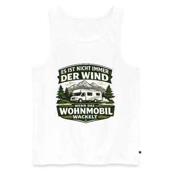 Wohnmobil wackelt – frecher Camper Spruch - Männer Premium Bio Tank Top - Weiß - Vorne - Michal (187cm)
