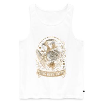 Falknerei Falkner Flying Weight Matters - Männer Premium Bio Tank Top - Weiß - Vorne - Michal (187cm)