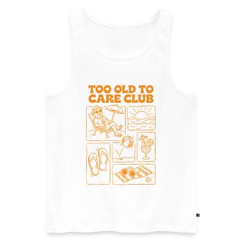 Too Old To Care Club Ruhestandsurlaub - Männer Premium Bio Tank Top - Weiß - Vorne - Michal (187cm)