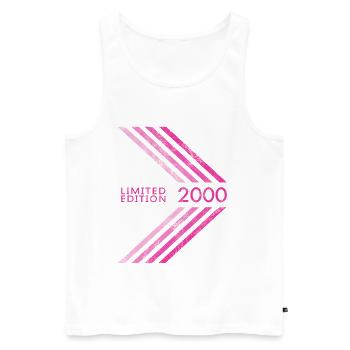 2000 Limited Edition Geburtstag Frauen Damen - Männer Premium Bio Tank Top - Weiß - Vorne - Michal (187cm)