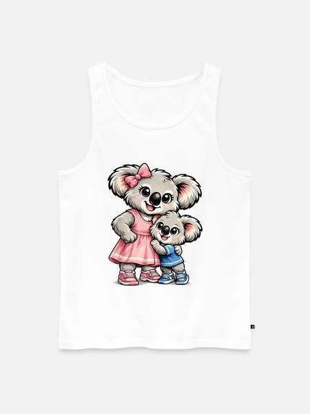 Süßer Koala – Große Schwester - Männer Premium Bio Tank Top - Weiß