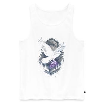 Rabe Raben - Männer Premium Bio Tank Top - Weiß - Vorne - Michal (187cm)
