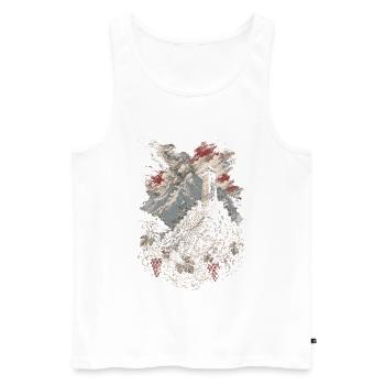 Georgia Georgian Tbilisi Sakartvelo - Men's Premium Organic Tank Top - white - Front - Michal (187cm)