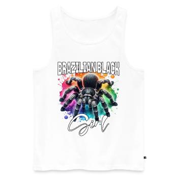 Black Tarantula Girl - Men's Premium Organic Tank Top - white - Front - Michal (187cm)