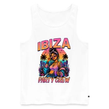 Ibiza Party Crew Summer Holiday Motif - Men's Premium Organic Tank Top - white - Front - Michal (187cm)