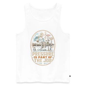 Pipe Layer Pipeline Builder - Men's Premium Organic Tank Top - white - Front - Michal (187cm)