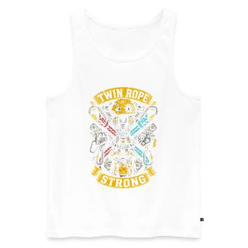 Industrial Climber Height Worker Twin Rope Strong - Men's Premium Organic Tank Top - white - Front - Michal (187cm)