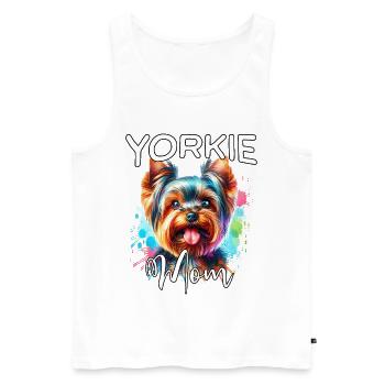 Maman Yorkshire Terrier - Débardeur bio Premium Homme - blanc - Devant - Michal (187cm)