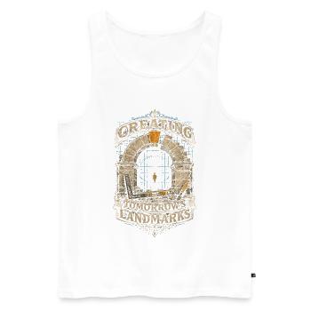 Stonemasonry Stonemasonry - Men's Premium Organic Tank Top - white - Front - Michal (187cm)