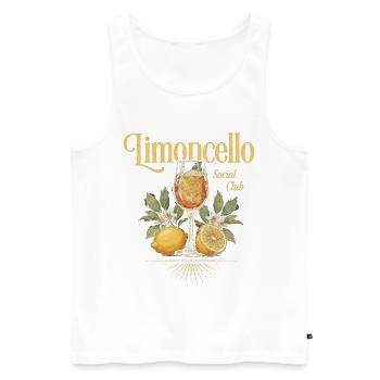Limoncello Social Club - Débardeur bio Premium Homme - blanc - Devant - Michal (187cm)