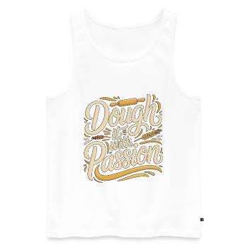 Pastry Chef Dough It With Passion Bakery Chef - Männer Premium Bio Tank Top - Weiß - Vorne - Michal (187cm)
