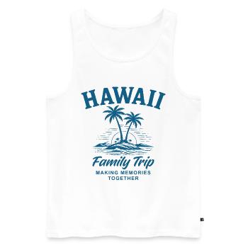 Voyage en famille à Hawaï Créer des souvenirs - Débardeur bio Premium Homme - blanc - Devant - Michal (187cm)