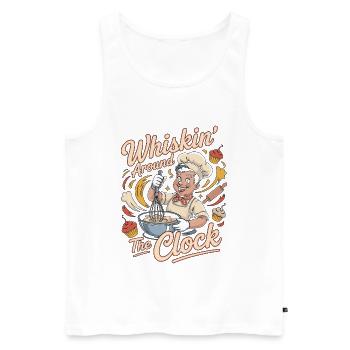 Pastry Chef Whiskin' Around The Clock Bakery Chef - Männer Premium Bio Tank Top - Weiß - Vorne - Michal (187cm)