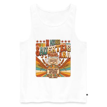 In meiner Sauerteig-Ära Starter nicht verfügbar - Männer Premium Bio Tank Top - Weiß - Vorne - Michal (187cm)