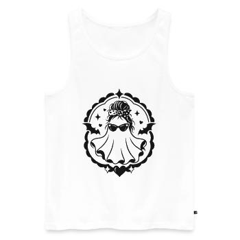 Mama Geist - Männer Premium Bio Tank Top - Weiß - Vorne - Michal (187cm)