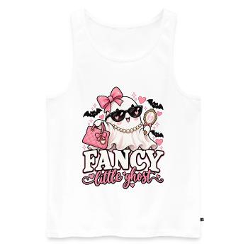 Fancy Little Ghost Glam - Männer Premium Bio Tank Top - Weiß - Vorne - Michal (187cm)