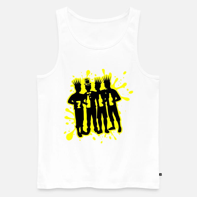Bachelor Bräutigam Team Junggesellen - Männer Premium Bio Tank Top - Weiß
