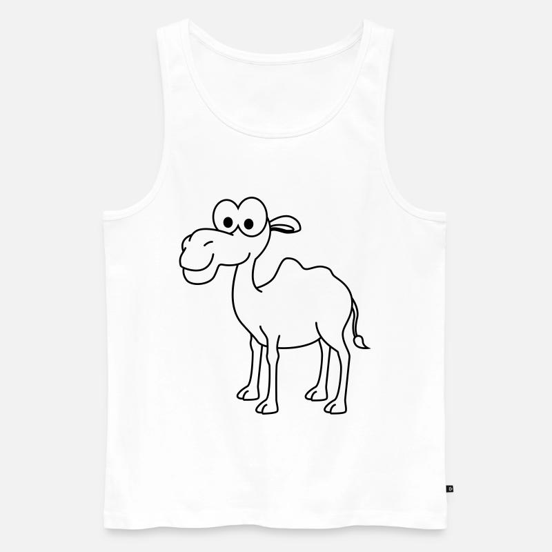 Kamel Comic - Männer Premium Bio Tank Top - Weiß