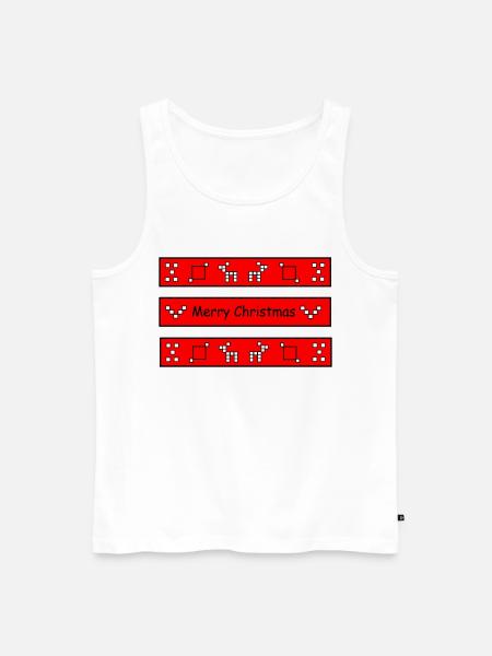 Nordic Christmas Pattern - Men's Premium Organic Tank Top - white