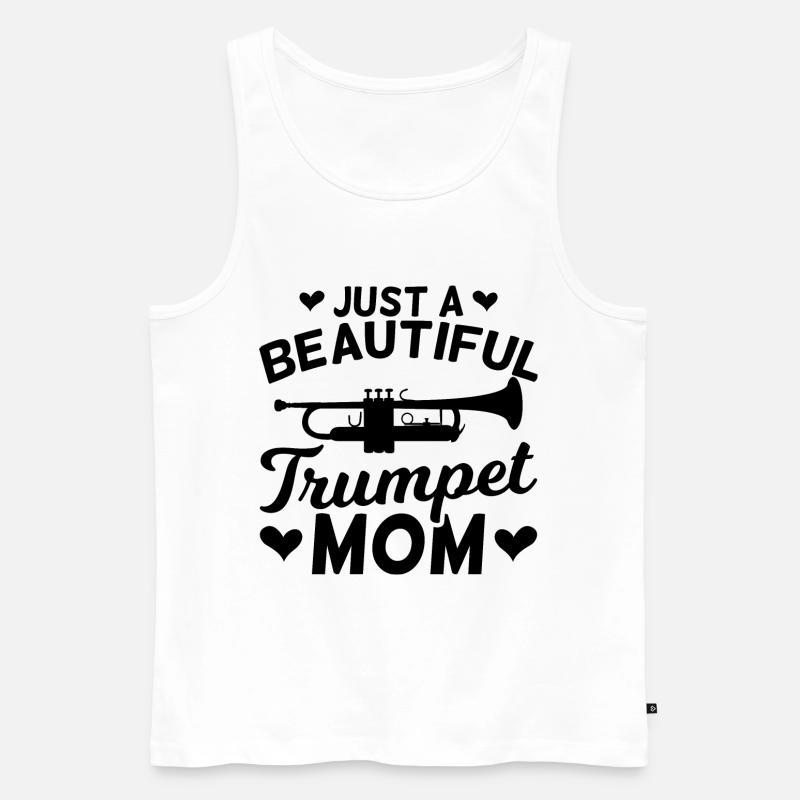 Trompeten Mutter - Männer Premium Bio Tank Top - Weiß