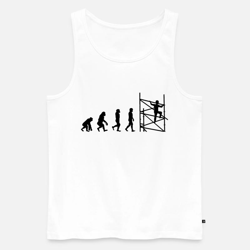 Échafaudage échafaudage Évolution de l’échafaudage - Débardeur bio Premium Homme - blanc