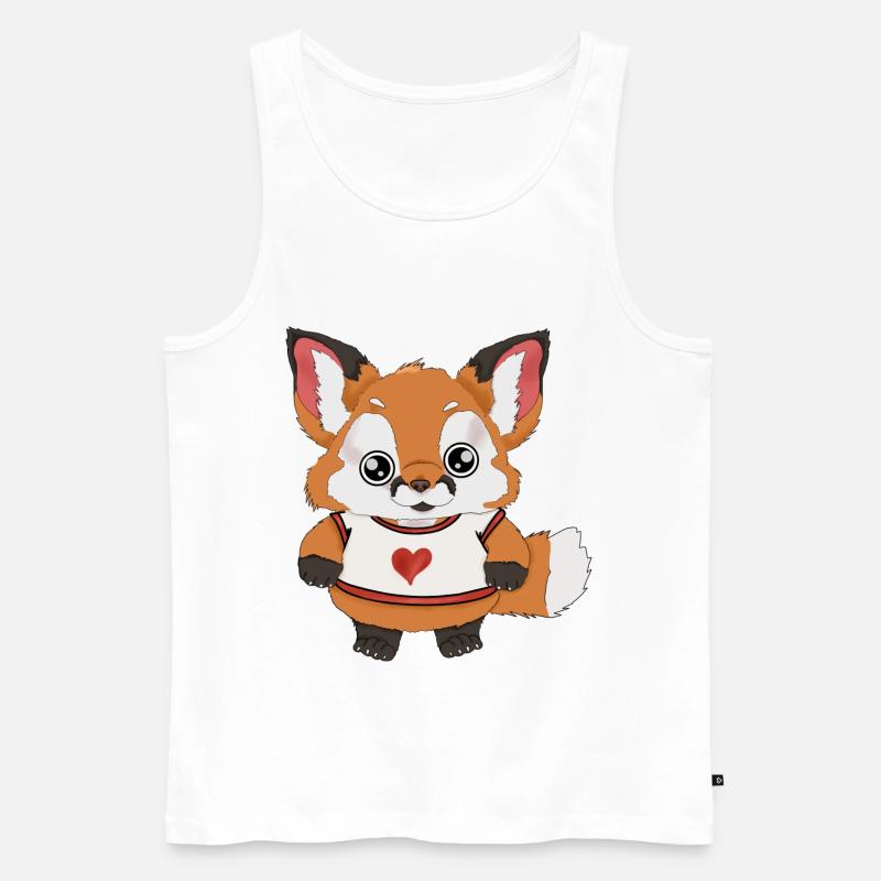 Fuchskind - Männer Premium Bio Tank Top - Weiß