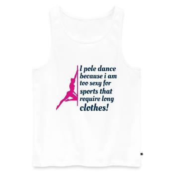 Pole Sport Dance Dancer Competition Acrobatics - Men's Premium Organic Tank Top - white - Front - Michal (187cm)