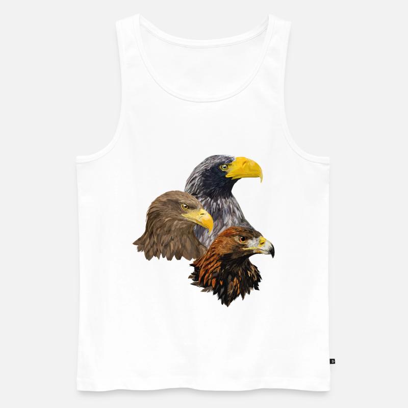 Raubvögel - Männer Premium Bio Tank Top - Weiß