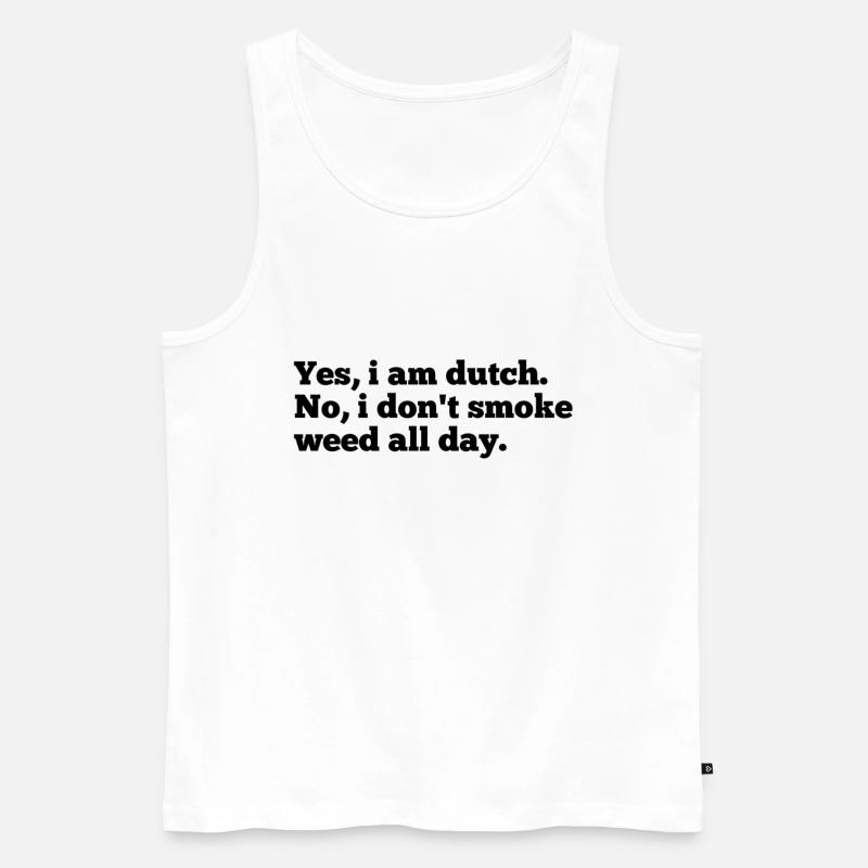 Holländisch - Männer Premium Bio Tank Top - Weiß